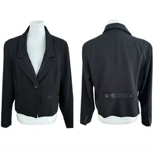 Worthington black single button stretch blazer
